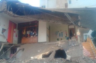 چند کودک با ریزش دیوار یک مدرسه در علی‌آباد کتول مصدوم شدند
